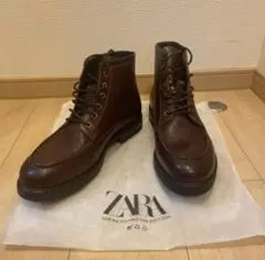 ZARA レースアップブーツ ブラウンのサムネイル
