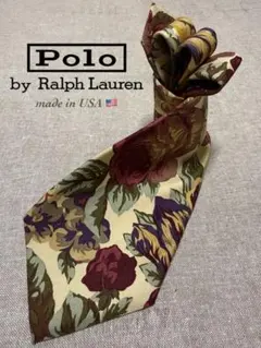 Ralph Lauren Purple Label／リネンタイ／フローラル／伊製 - メルカリ