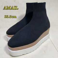 AMAIL 厚底　ソックスブーツ　サイズMのサムネイル