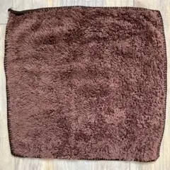 モコモコ　ハンドハンカチタオル　ブラウン　ポリエステル85%ナイロン15%