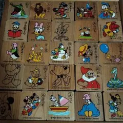 ディズニー積み木　レトロ　 知育玩具 24枚セット