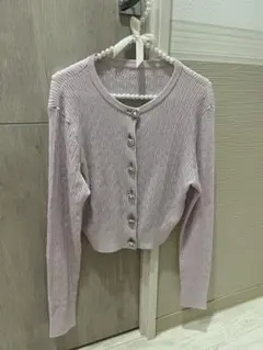 Swankiss 長袖カーディガン ライトパープルのサムネイル