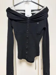 andmary Shannon tulle knit tops BLACK - メルカリ