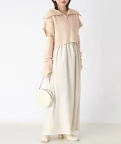 ハーフZIPアームウォーマーSETワンピース