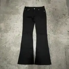 フレアデニム ブラック デニム