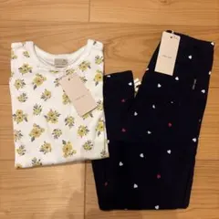 petit main 花柄 Tシャツ 、パンツ
