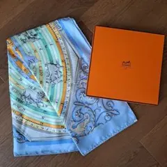 エルメス HERMES カレ60 ジグザグのサングル レインボードット