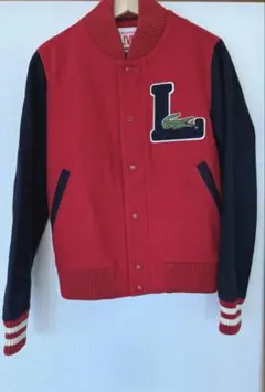 LACOSTE L!VE スタジャン レッド×ネイビー