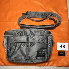 48 極美品　ポーター　タンカー　カメラバッグ　グレー　シルバー　2way
