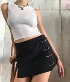 Unif Collins Skirt　ユニフ　ブラックミニスカート