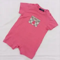 70　BURBERRY LONDON　ピンクの半袖ロンパースのサムネイル