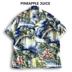 Pineapple Juice アロハシャツ L ハワイ製 総柄 レーヨンのサムネイル
