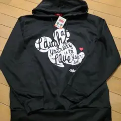 ミッキーマウス グラフィック ブラックパーカー