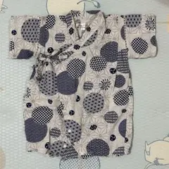 ベビー甚平 ロンパース　70-80cm 和柄 綿100%