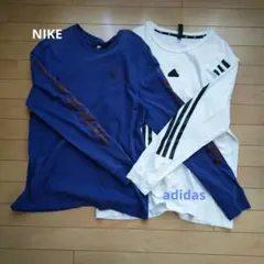 Nike AIR TシャツとAdidas Tシャツセット 長袖