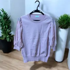 【新品タグ付】組曲　定価1.2万円　シアーパフスリーブ ピンク 2 Mサイズ