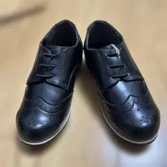 新品未使用☆コムサイズム　黒　ウィングチップ　フォーマルシューズ19㎝