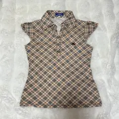 BURBERRY バーバリーブルーレーベル ノバチェック 半袖 シャツ 38