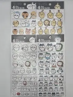 ちいかわ 4サイズステッカー4点セット うさぎハチワレちいかわ