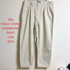 90s ポロラルフローレン　POLO CHINO 2タック　チノパン USA