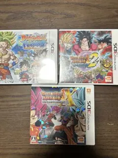 ドラゴンボールヒーローズ アルティメットミッションX等　3DSソフト３点セット