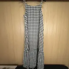 ギンガムチェックキャミワンピース