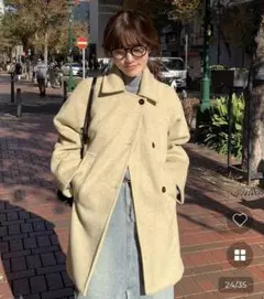 nugu daisy カラーミドルコート