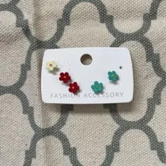 ピアス　セット　お花