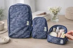 【ミッキー柄】ポーチ 3サイズセット ネイビー