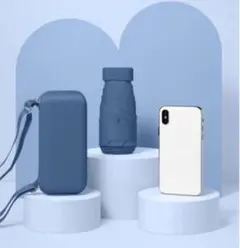 折りたたみ傘　軽量　日傘　UVカット　遮光　折り畳み傘　遮熱　 晴雨兼用　ブルー