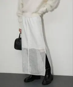 【美品】ADAM ET ROPÉ メッシュレーススカート