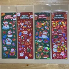クリスマスホログラムシール4シートセット 匿名配送・送料無料