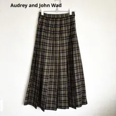 オードリー アンド ジョン ワッド　プリーツ ロング スカート チェック　S
