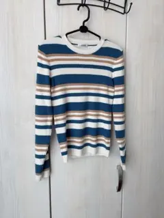ボーダー　長袖ニット Mサイズ
