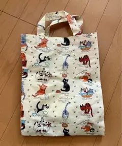 Cat World 猫デザイン・ビニール素材・猫ちゃん柄バッグ