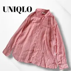 UNIQLO/ユニクロ/レディース/プレミアムリネンプリントシャツ/長袖/XLのサムネイル