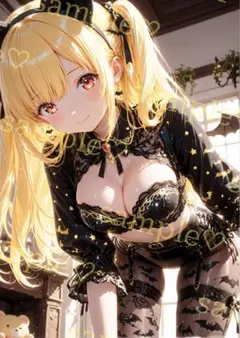 キラキラ　かわいい　AIイラスト　ポスター　A4サイズ　a583