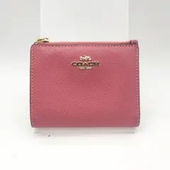 コーチ　折財布　財布　ウォレット　シグネチャー　ピンク