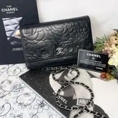 ☆美品☆ シャネル　カメリア　チェーンウォレット　キャビアスキン 楽天市場】シャネル カメリア チェーンウォレット ショルダー