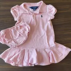 【Ralph Lauren】ピンク ポロシャツワンピース 12M