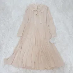 ボウタイワンピース ロングワンピース