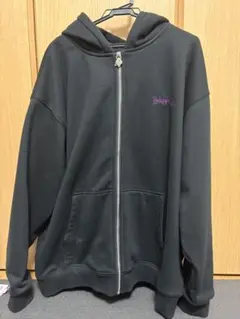 supplier ジップアップパーカー　ブラック