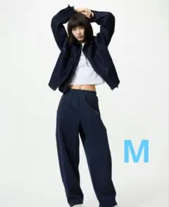 ユニクロ ドライスウェットカーブパンツ　Black M