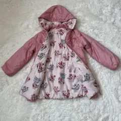 KP ニットプランナー リバーシブル 中綿 コート 110 花柄 ピンク 女の子