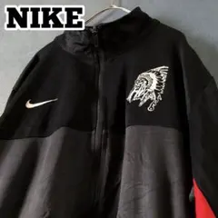 【★NIKE×背面ビッグロゴ】M 刺繍 黒 グレー トラックジャケット ジャージ