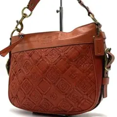 COACH パッチワーク ワンショルダー ハンドバッグ ブラウン41886
