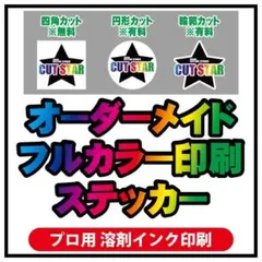 フルカラー　印刷　プリント　ステッカー　シール　オーダーメイド　防水　制作　10