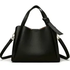 ブラック 3WAY ショルダーバッグ 通勤 お出かけ 冠婚葬祭 上品 軽量