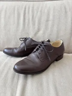 ダークブラウン レースアップシューズ 24cm