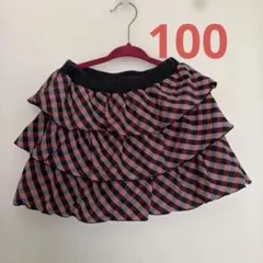 familiar ファミリア チェック柄 ティアードスカート 100cmのサムネイル